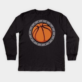 1 BasketBall Design Kids Long Sleeve T-Shirt